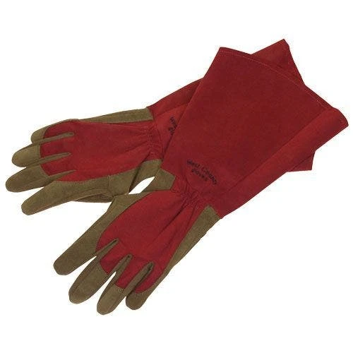 Rose Gloves, Ruby With Olive Palm, Size Extra Large By West County 3 Rose Gloves, Ruby With Olive Palm, Size Extra Large By West County