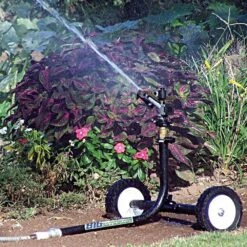 Wheeled Impact Sprinkler Cart, Commercial-Grade By Big Sprinkler -Amleos 1000f flowers live