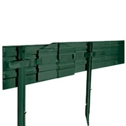 Permaloc CleanLine Aluminum Landscape Edging Green Duraflex- 120' Kit (15 8' Sections, Includes 45 Stakes)