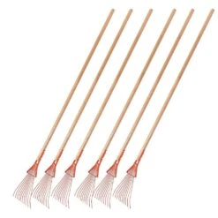 Bulk Pack Of 6Rakes - Forestry Rakes With 10-Tine Steel Head By A.M. Leonard