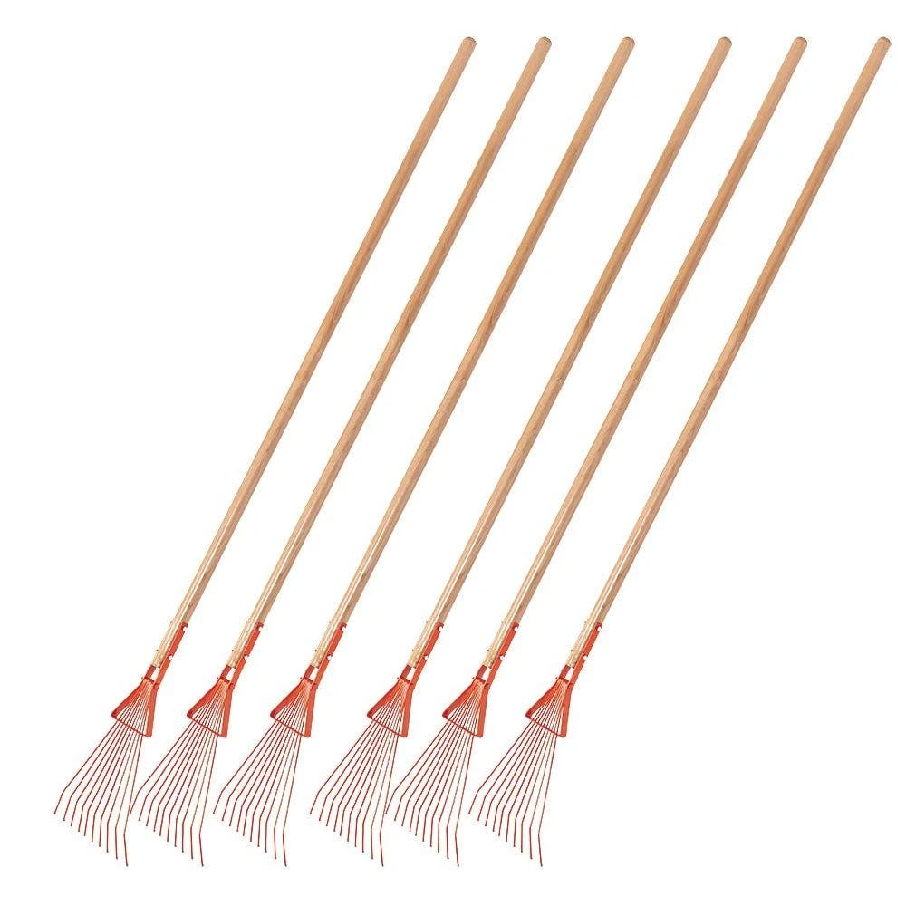 Bulk Pack Of 6Rakes - Forestry Rakes With 10-Tine Steel Head By A.M. Leonard 3 Bulk Pack Of 6Rakes - Forestry Rakes With 10-Tine Steel Head By A.M. Leonard