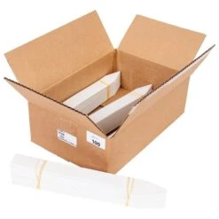 Extra-Wide Plastic Pot Marking Stakes, 1-1/4in X 12in, White, Box Of 100 Stakes -Amleos 1210w 2