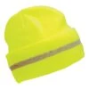 Knit Cap With Reflective Stripe Hi-Vis Lime