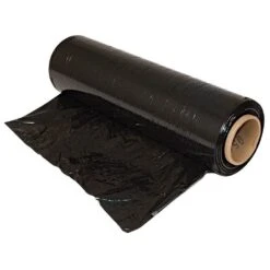 Black 80 Gauge Stretch Wrap, 18-inch X 1500-feet