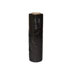 Black 80 Gauge Stretch Wrap, 18-inch X 1500-feet -Amleos 181500b80 2