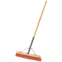 Fine-Bristle Push Broom With 30in Wide Block By A.M. Leonard
