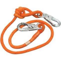 Safety Lanyard Adjustable Double Braided Rope With Locking Snaps