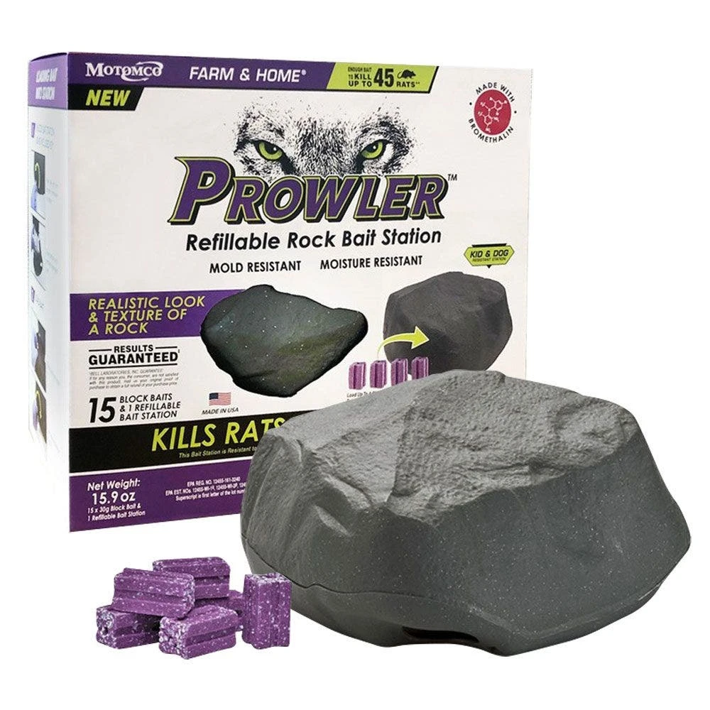 Prowler Rodent Control Refillable Rock Bait Station With Bait By Motomco 3 Prowler Rodent Control Refillable Rock Bait Station With Bait By Motomco