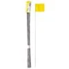 Vinyl Marking Flags, Yellow 3-1/4in X 2-1/2in Flag With 21in Wire Shaft, Bundle Of 100 Flags