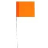 Vinyl Marking Flags, Orange 3-1/4in X 2-1/2in Flag With 21in Wire Shaft, Bundle Of 100 Flags
