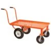 Push-Style 4-Wheeled Nursery Cart, 2ft Wide X 4ft Long Deck With Pneumatic Tires By A.M. Leonard