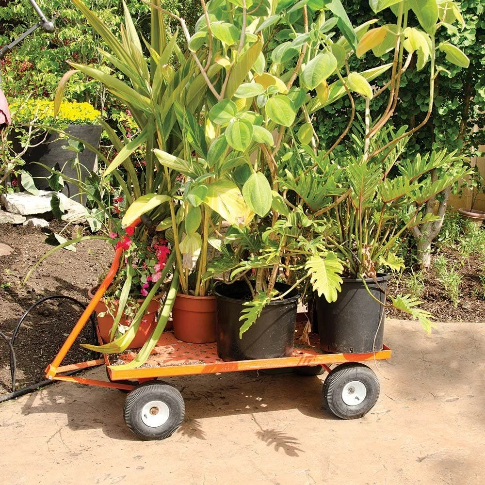 Pull-Style 4-Wheeled Nursery Cart, 2ft X 4ft Deck With Pneumatic Tires By A.M. Leonard 4 Pull-Style 4-Wheeled Nursery Cart, 2ft X 4ft Deck With Pneumatic Tires By A.M. Leonard - Image 2