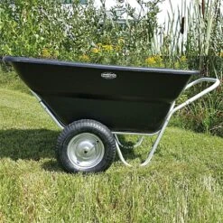 Original Smart Cart, Black, 12 Cu Ft Tray With 16in Pneumatic Turf Wheels By Muller