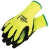Cold Weather Lined Knit Gloves With Rubber Palm, High-Visibility Yellow, Size Medium 1 Cold Weather Lined Knit Gloves With Rubber Palm, High-Visibility Yellow, Size Medium -Amleos 3396hy 3