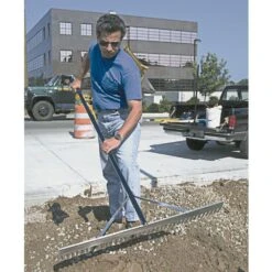 Grading Rake With 36in Head And 66in Coated Handle By Midwest Rake -Amleos 36agr 1