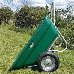 Original Smart Cart, Green, 7 Cu Ft Tray With 16in Pneumatic Turf Wheels By Muller -Amleos 37gbt 1 1