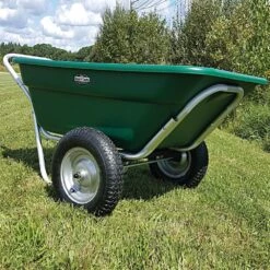 Original Smart Cart, Green, 7 Cu Ft Tray With 16in Pneumatic Turf Wheels By Muller -Amleos 37gbt 2 1