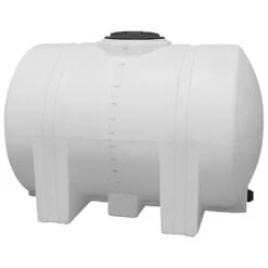 Horizontal Leg Style Poly Tank With Plug And Garden Hose Fitting, 335 Gallon Capacity