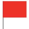 Vinyl Marking Flags, Red, 4in X 5in Flag With 30in Wire Shaft, Bundle Of 100 Flags 2 Vinyl Marking Flags, Red, 4in X 5in Flag With 30in Wire Shaft, Bundle Of 100 Flags -Amleos 45f 1r