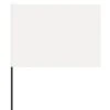 Vinyl Marking Flags, White, 4in X 5in Flag With 30in Wire Shaft, Bundle Of 100 Flags