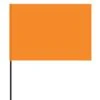 Vinyl Marking Flags, Orange, 4in X 5in Flag With 30in Wire Shaft, Bundle Of 100 Flags -Amleos 45f 5o