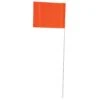 Vinyl Marking Flags, Orange 5in X 4in Flag With 31in Wire Shaft, Bundle Of 100 Flags