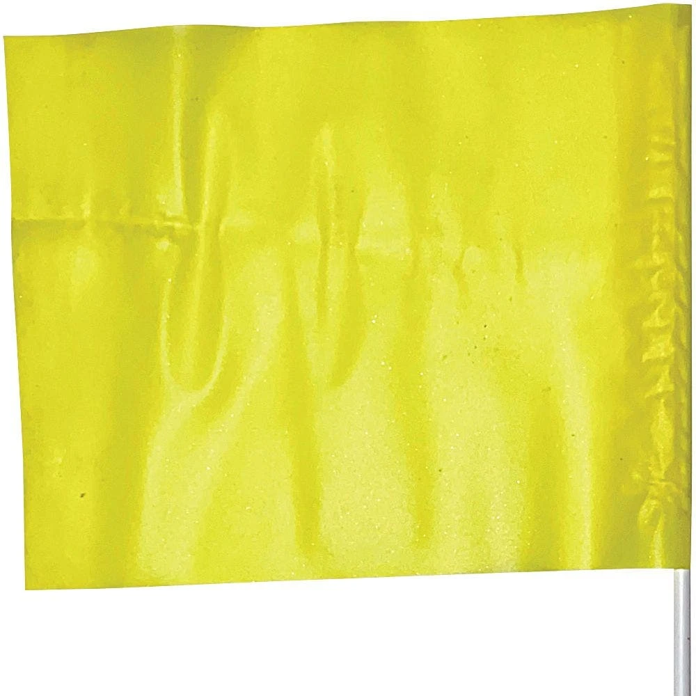 Vinyl Marking Flags, Fluorescent Yellow 5in X 4in Flag With 24in Plastic Shaft, Bundle Of 50 Flags 4 Vinyl Marking Flags, Fluorescent Yellow 5in X 4in Flag With 24in Plastic Shaft, Bundle Of 50 Flags - Image 2