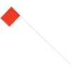 Vinyl Marking Flags, Fluorescent Orange 5in X 4in Flag With 24in Plastic Shaft, Bundle Of 50 Flags -Amleos 45p 5o
