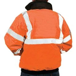 Majestic-Lined Orange Bomber Jacket Class III - Size XL -Amleos 751302 2 7