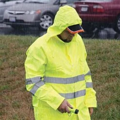 Majestic Hi-Vis High-Visibility Class III Rainwear Jacket - Size Extra Large -Amleos 751351 3 6
