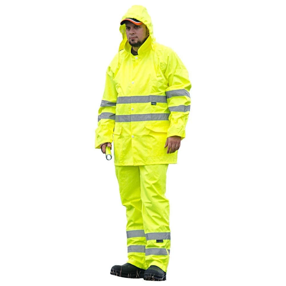 Majestic Hi-Vis High-Visibility Class III Rainwear Jacket - Size Medium 3 Majestic Hi-Vis High-Visibility Class III Rainwear Jacket - Size Medium