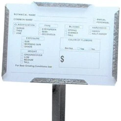 Galvanized Steel Sign Holder, 7in X 5in With 18in V-Shaped Leg -Amleos 7518t 2 1 1