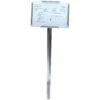 Galvanized Steel Sign Holder, 7in X 5in With 18in V-Shaped Leg -Amleos 7518t 3 1