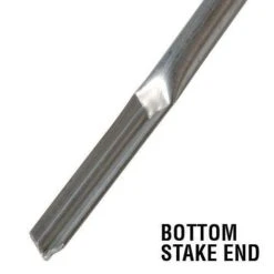 Galvanized Sign Holder, 7 In X 5 In W/ 36 In Tube Leg -Amleos 7536t 3