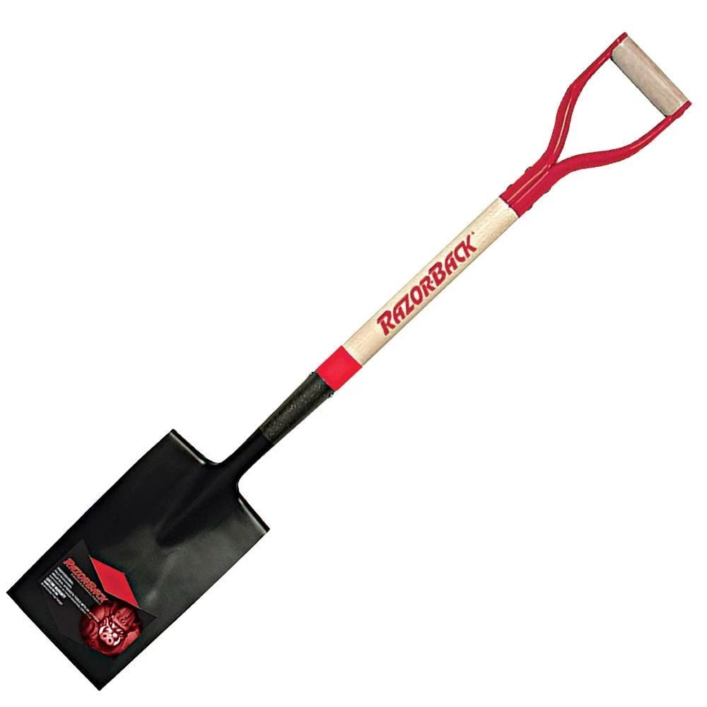 Border Spade With 28in Hardwood D-Grip Handle By Razor-Back 3 Border Spade With 28in Hardwood D-Grip Handle By Razor-Back
