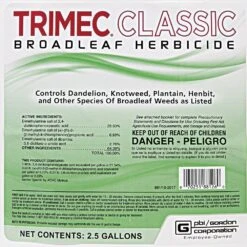 Low-Odor Trimec Classic Post-Emergent Broadleaf Herbicide For Turf, 2.5 Gallons -Amleos 88126 label