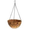 Wire Hanging Basket Fleur De Lis Coco Liner And Chain 14in Diam -Amleos 88512