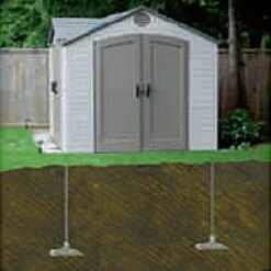 Duckbill Earth Anchor With 1/4in X 42in Cable, Rating Of 3,000lb, Case Of 12 Anchors -Amleos 88db live shed