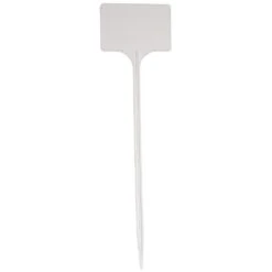 White Plastic Pot Stakes, 4-1/2in X 17in, Pack Of 10