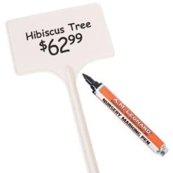 White Plastic Pot Stakes, 4-1/2in X 17in, Pack Of 10 -Amleos 9203 2 1