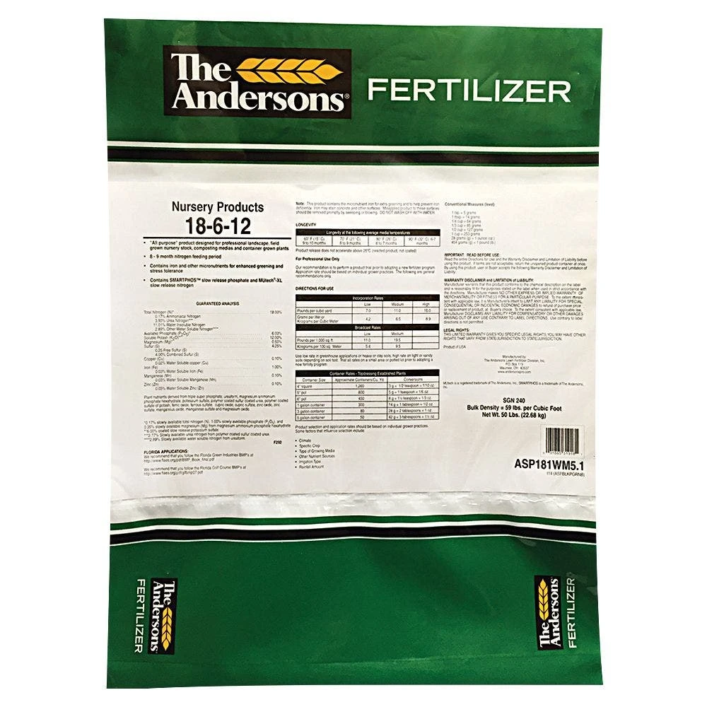 Fertilizer, 18-6-12 All-Purpose Formula By The Andersons 3 Fertilizer, 18-6-12 All-Purpose Formula By The Andersons