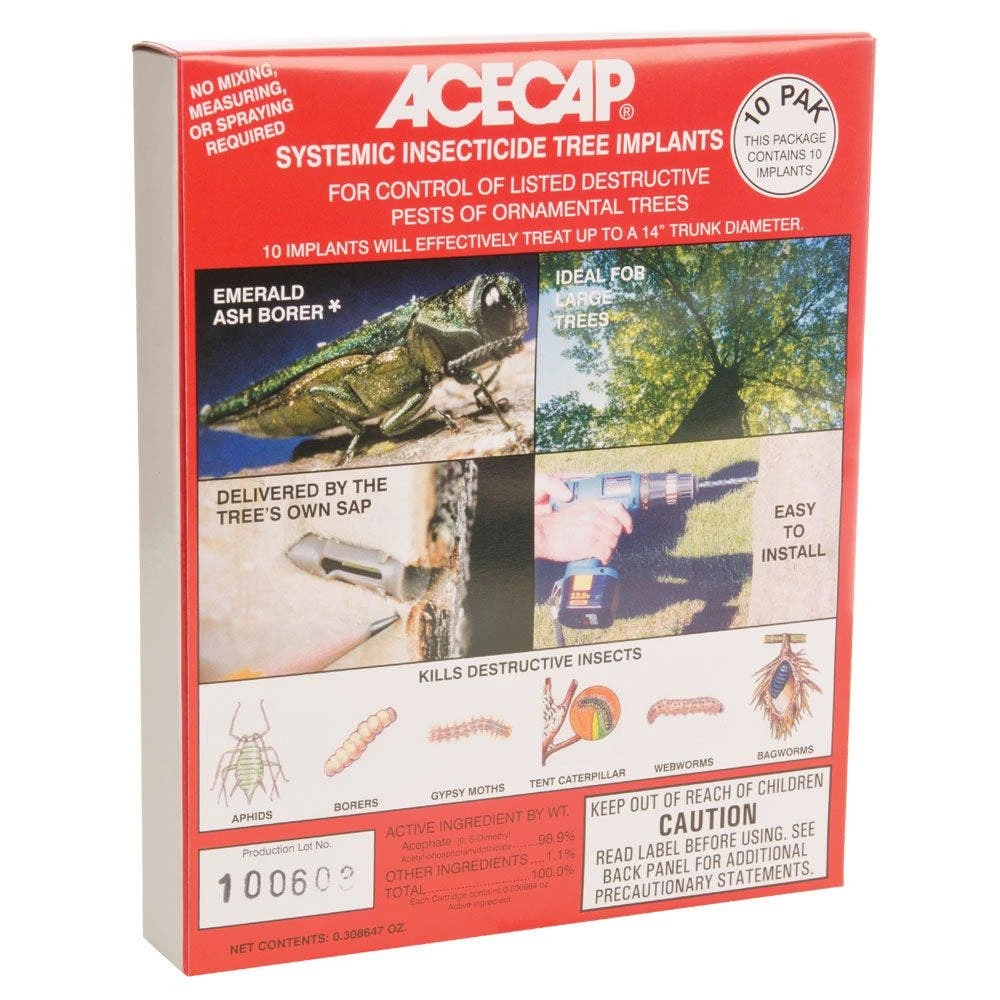 Systemic Insecticide Tree Implants, 3/8in Diameter, Pack Of 10 By AceCap 4 Systemic Insecticide Tree Implants, 3/8in Diameter, Pack Of 10 By AceCap - Image 2