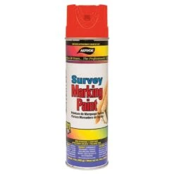 Survey Marking Paint, Red, 15oz Can, Case Of 12 Cans By Aervoe