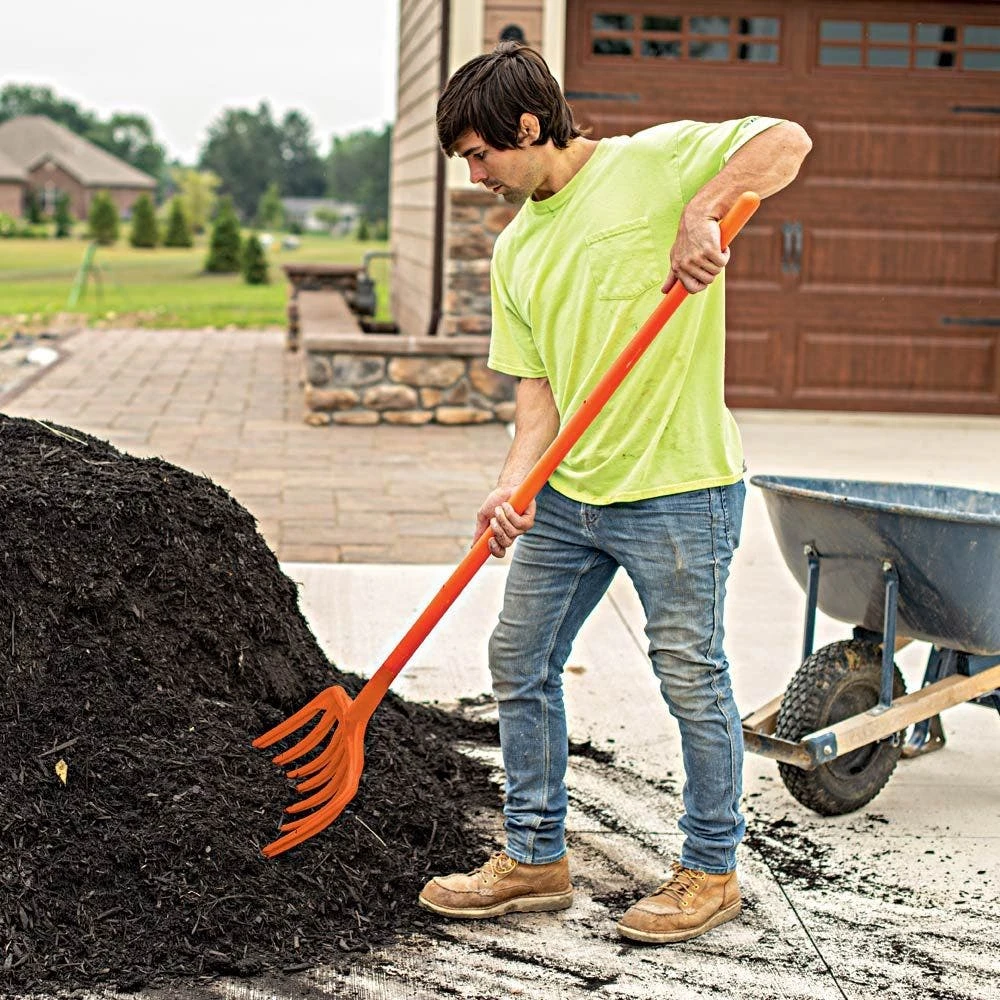 Poly Mulching Fork With 8-Tine Head And Straight Handle By A.M. Leonard 6 Poly Mulching Fork With 8-Tine Head And Straight Handle By A.M. Leonard - Image 4