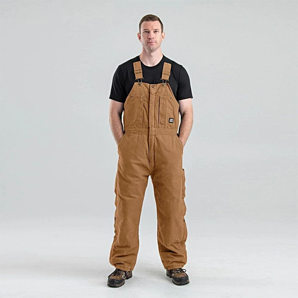 Original Washed Insulated Bib Overalls, Brown, Size Small By Berne 3 Original Washed Insulated Bib Overalls, Brown, Size Small By Berne