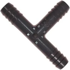 Barb Fitting Tee For 5/8-in Poly Tube & Soaker Hose And 1-in Osmile Hose