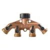4-Way Brass Water Splitter/Shut Off Valve -Amleos bm4 3