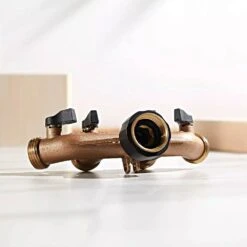 4-Way Brass Water Splitter/Shut Off Valve -Amleos bm4 intake side