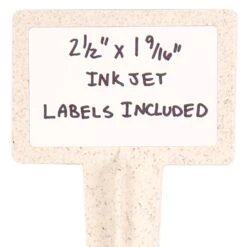 Plant Biomarkers, White, 9in Height With 3in X 2in Face Plate, Bag Of 15 Markers -Amleos bm9ws 3