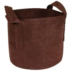 Fabric Plant Pot With Handles, 5 Gallons, Brown, Boxer Line By Root Pouch